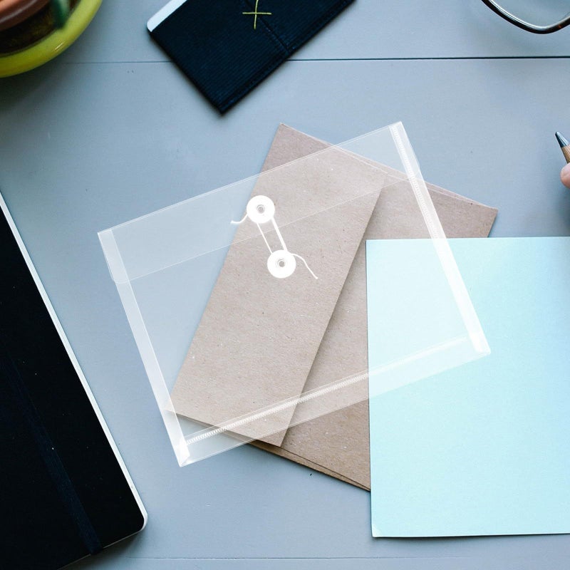 12 A6 Document File Folders Office School Storage Envelope Pouches 15.8x11.5cm - Image 5