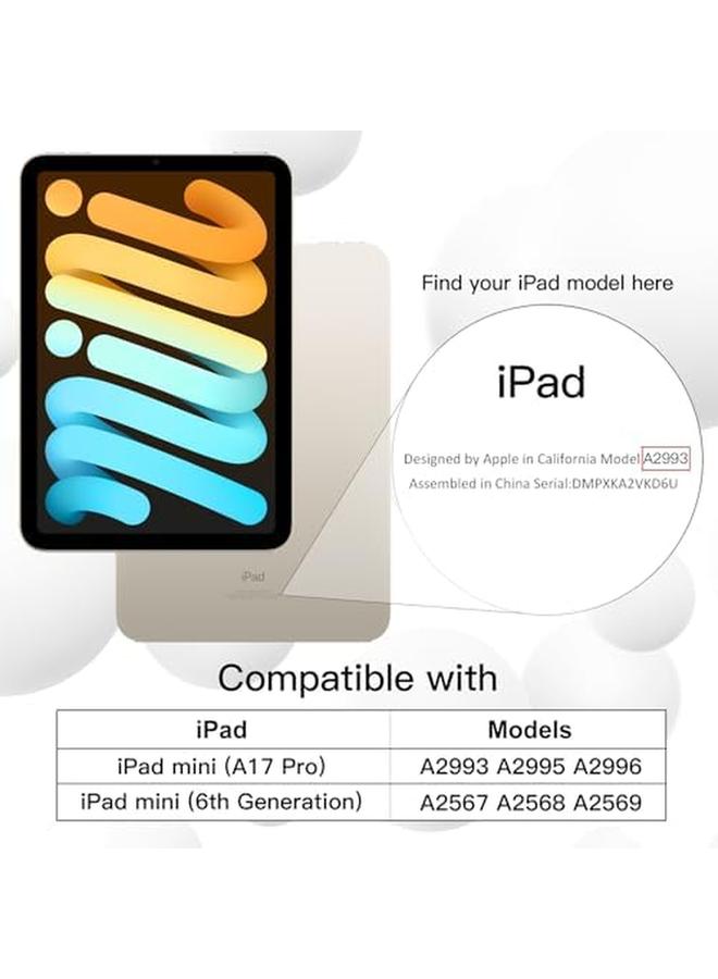 جي تيك حافظة لجهاز ايباد ميني A17 برو 2024 موديل الجيل السابع ميني 6 2021 غطاء رفيع لجهاز تابلت الجيل السادس مع ظهر ناعم من مادة TPU مع خاصية الاستيقاظ التلقائي والنوم وضوء النجوم - Image 2