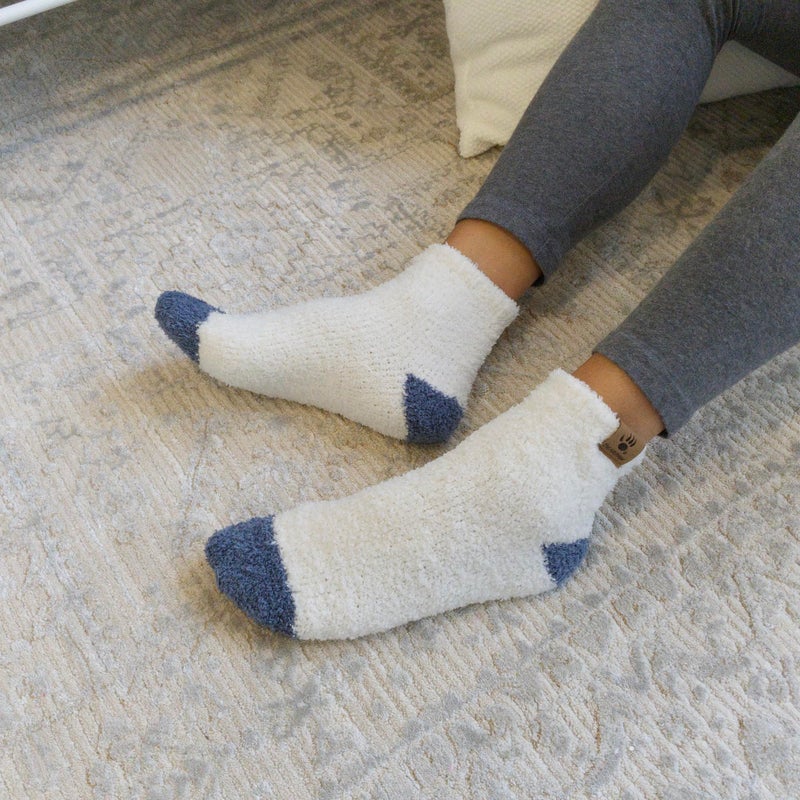 BEARPAW Ladies 6 Pair Pack Cozy Super Soft Warm Lounge Socks Multi Color Patterned Ankle and Low Cut Packs, Faded Denim - Image 2