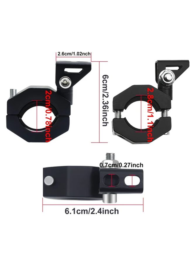 Motorcycle Auxiliary Lamp Mount With Adjustable Gooseneck Quick Release Mechanism Heavy Duty Light Bracket Tool Free Installation Compatible With Front Rear Handlebar Seat Post Secure Locking System For Night Riding Durable Construction For Motorcycles Motor Scooters E Bicycles Black - Image 2