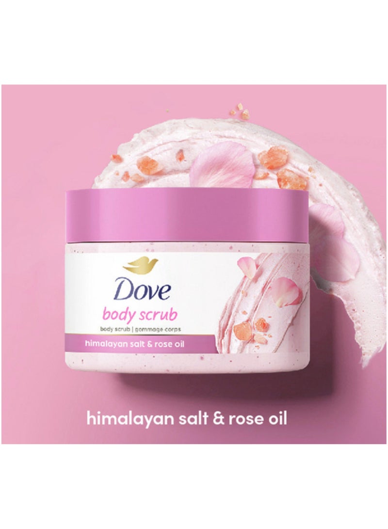 دوف مقشر للجسم بحبيبات ملح الهيمالايا وزيت الورد 298 جرام - Image 2