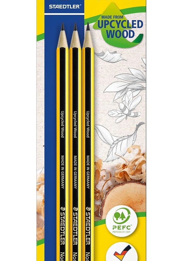 Staedtler Noris HB2 Graphite Pencils - Pack of 3 - Image 1