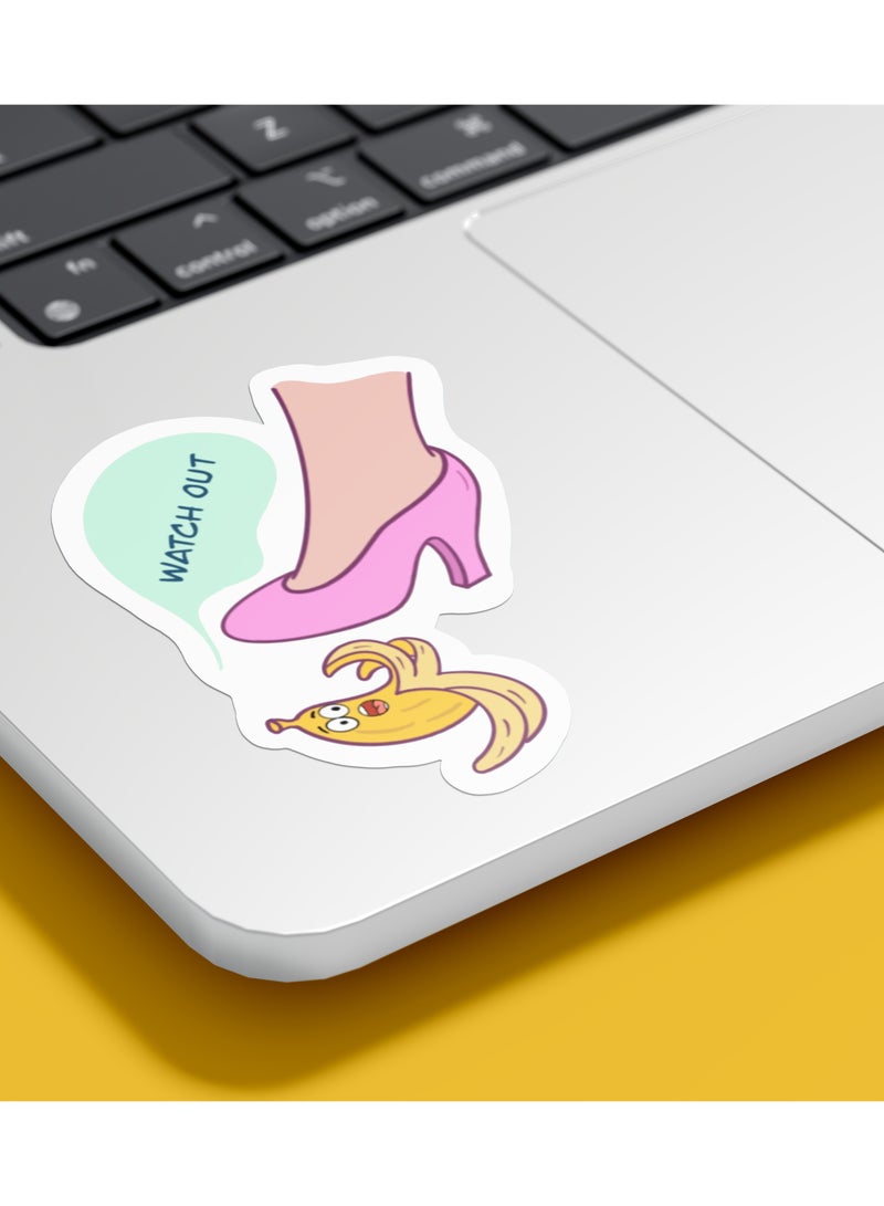 Boomah Accessories 1-Piece Creative Motivation Funny Waterproof Vinyl Stickers, for Laptop , Mobile , Mug , Skateboard , Guitar for kids, adult , girls, nursery 8x6cm - Image 1