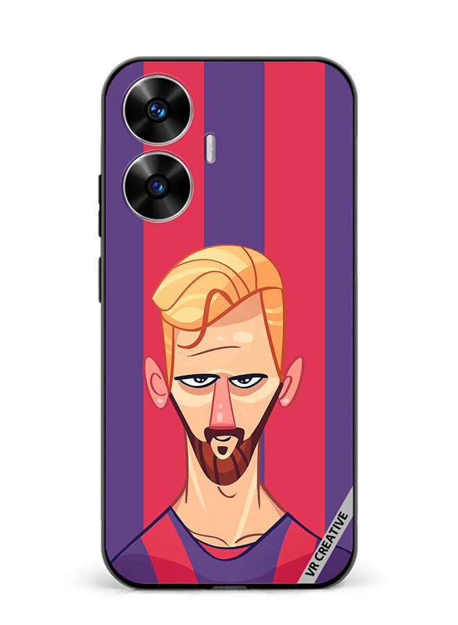VR CREATIVE Protective Case Cover For Realme C55 Messi Design Multicolour - Image 1