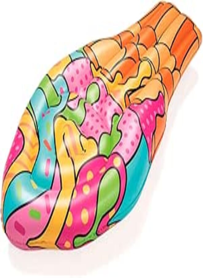 Bestway Colorful Ice Cream Shaped Inflatable Pool Mattress ,Cranberry, Large ,43185-19