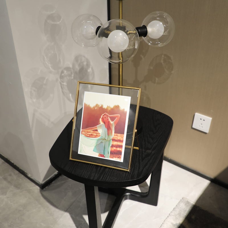 أهاجو Ahago Gold Floating Frame (8 ""؟ 10 "" 2 set) للصورة 7x9 6x8 5x7 إطارات صور الطاولة على الطاولة هدية راقية لعيد ميلاد العطلة أو منزل الزفاف أو المكتب د؟ - Image 4