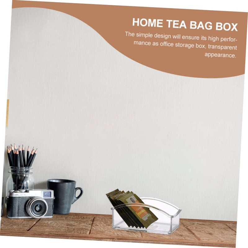 Acrylic Storage Organizer Box For Tea Bags Sugar Packets Office Kitchen - Image 4