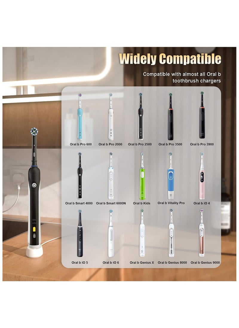 Generic - For Oral B Electric Toothbrush Charger Type 3757 Chargers for Oral B Pro 1 650 Pro 2 2500 Pro 3 3500 Smart 4 6 iO 4 5 6 Kids Vitality Genius X 8000 Toothbrushes Charging Adapter UK Plug - Image 1