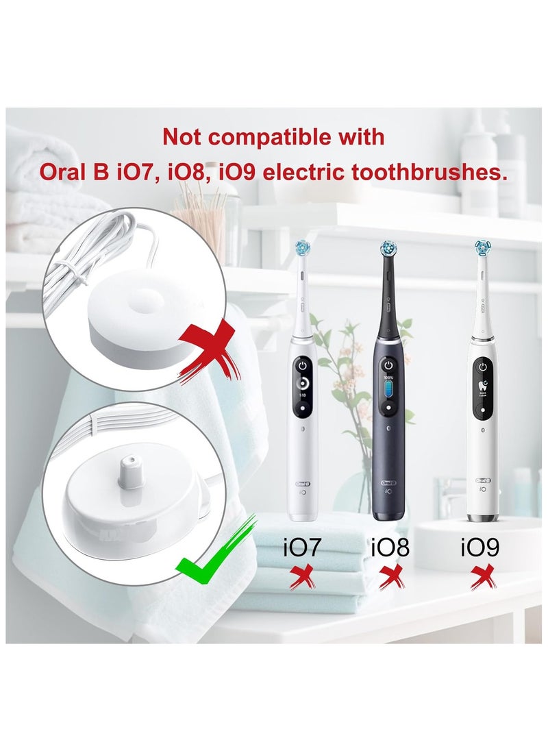 Generic - For Oral B Electric Toothbrush Charger Type 3757 Chargers for Oral B Pro 1 650 Pro 2 2500 Pro 3 3500 Smart 4 6 iO 4 5 6 Kids Vitality Genius X 8000 Toothbrushes Charging Adapter UK Plug - Image 1