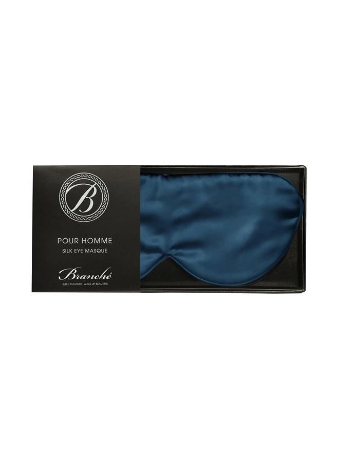 Branché Beauty Silk Eye Mask Pour Homme - Stylish 6A Silk 22 Momme Sleep Mask, Eye Cover, Shade Blindfold Sleeping Mask for Luxury Sleep for Men Gifts for Him (Sapphire) - Image 1