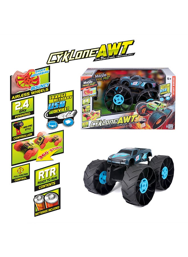 Maisto Cyklone Awt - Usb Rechargeable Vehicle - Dark Blue RC Remote Control Vehicle 2.4Ghz USB Gift for Kids Girls & Boys Electric Powered High Speed Vehicle for All Ages  - Image 1