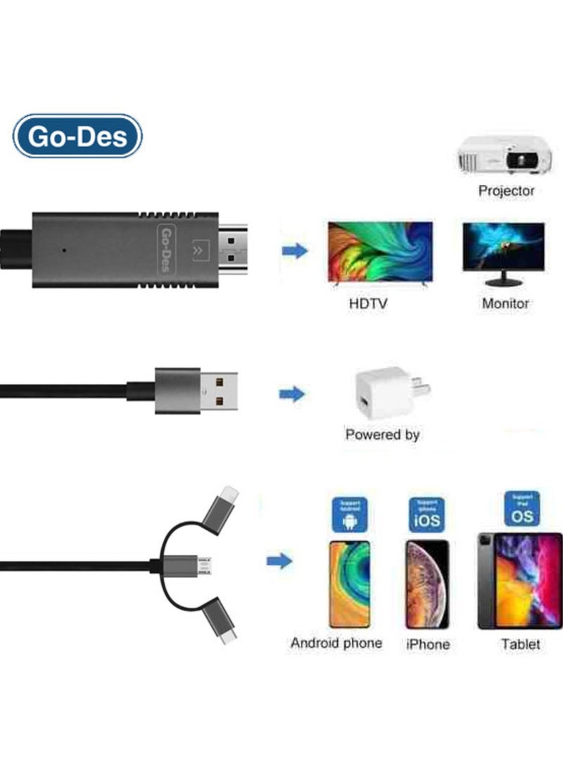 Generic - Plug and Play Mobile Phone Cable – Fast Charging u0026 Data Transfer for Android and iOS Devices - Image 1