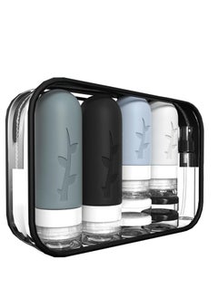 Travel Bottles 16 Packs for Toiletries, Tsa Approved Silicone Travel Containers for Toiletries, Leak Proof Refillable Liquid 3oz 2oz Travel essentials (Dark)