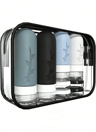 Travel Bottles for Toiletries, 16 Packs Travel Kit Silicone Travel Containers, Leak Proof Refillable Liquid Travel Essentials (Dark)