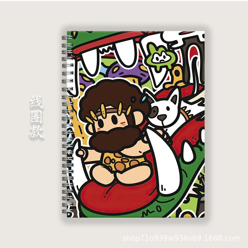 Cartoon Funny 2A5B5A4 Notepad Hard Shell Coil Notebook Homework Book Horizontal Line English Book Two-Dimensional Learning - Image 5