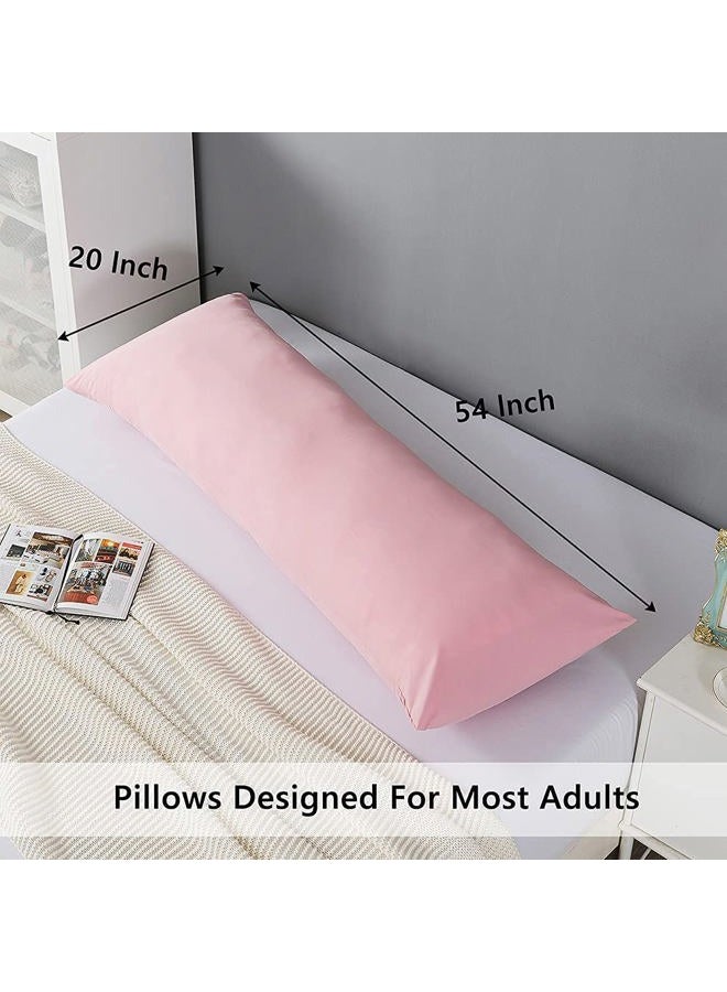 ELNIDO QUEEN Body Pillow with Pillowcase-Soft Long Bed Pillow for Adults-Breathable Full Body Pillow Insert for Sleeping,20x54inches-Pink - Image 3