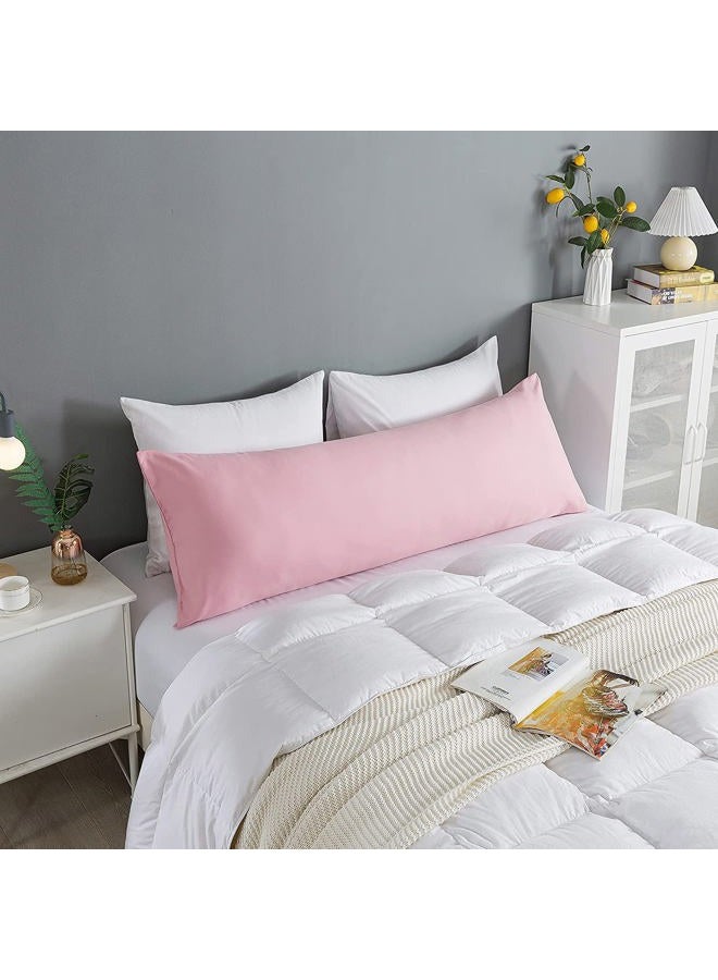 ELNIDO QUEEN Body Pillow with Pillowcase-Soft Long Bed Pillow for Adults-Breathable Full Body Pillow Insert for Sleeping,20x54inches-Pink - Image 2
