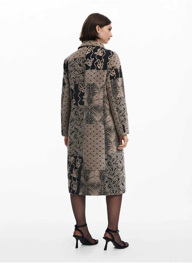 DESIGUAL Long Patch Coat