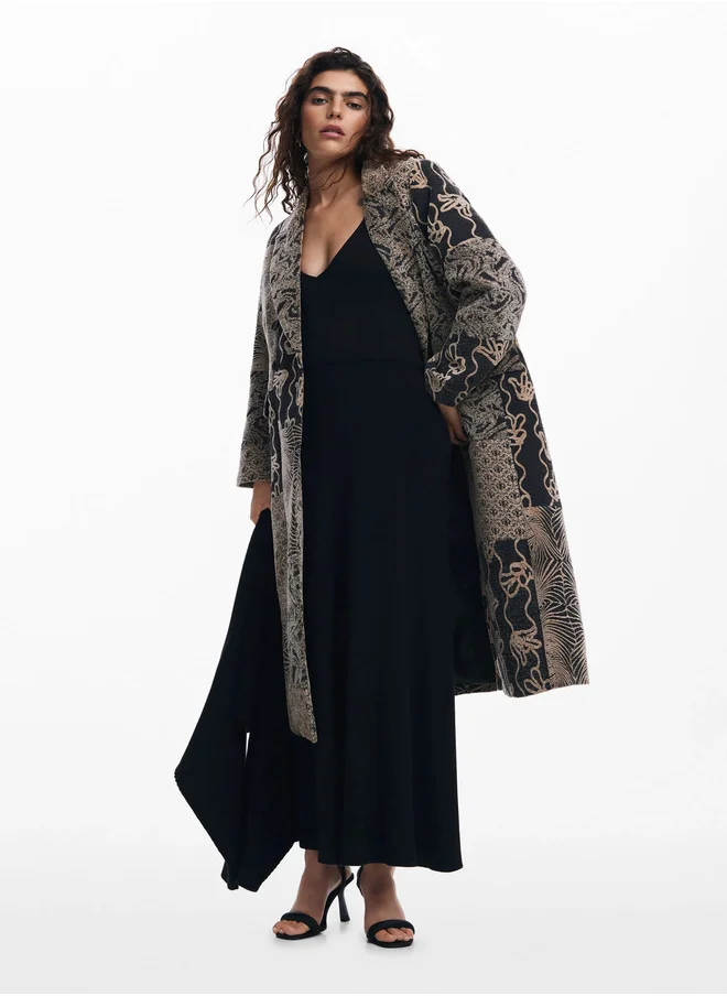 DESIGUAL Long Patch Coat