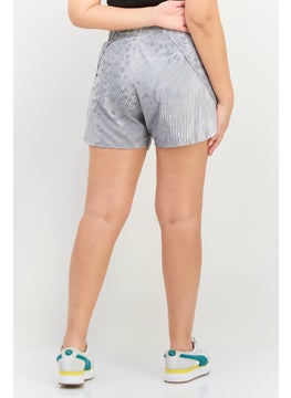 Adidas Women Sportswear Fit 4 Inseam Running Shorts, Grey  - Image 3