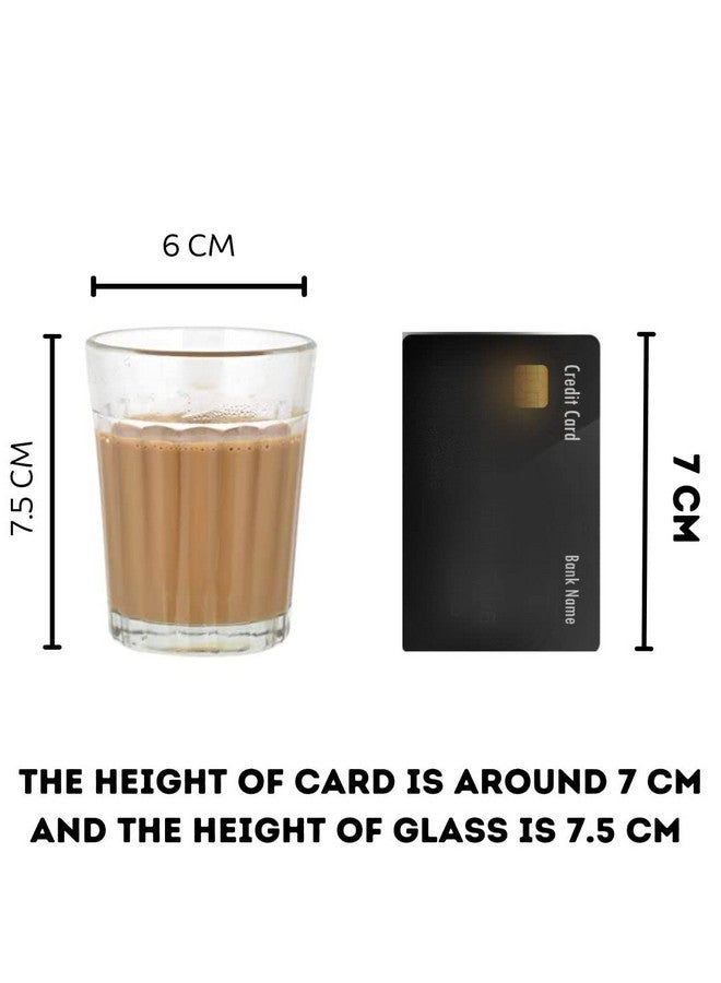 Satyam Kraft SATYAM KRAFT 6 Pcs Tea Chai Milk Coffee Small Glass Cups Mug Best Items Home Crockery Cutting Chai Glass for Tea, Coffee Women, Men, Girls Gifting (Transparent, Pack of 6) (100 ml) - Image 2