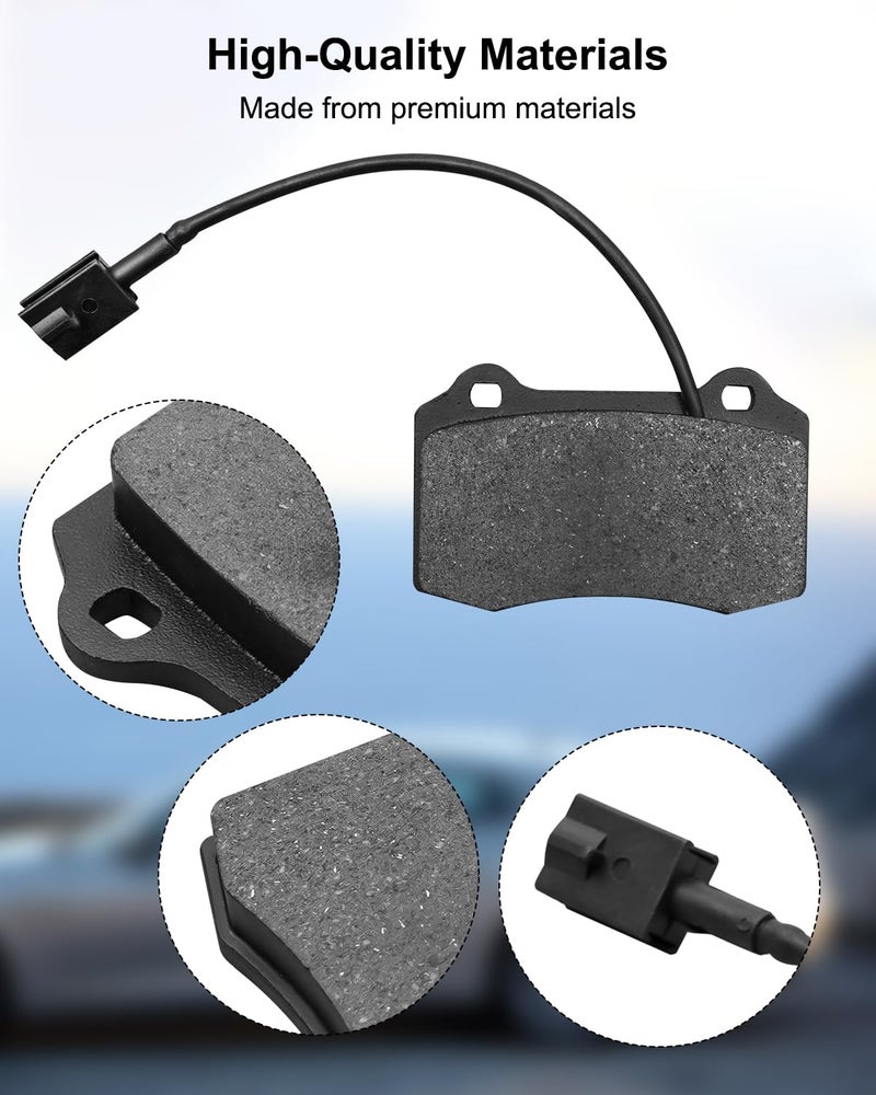 AUGREX 980156007 Rear Brake Pads Set Fit for Ghibli S/Ghibli Q4 Quattroporte S Sport GT Gran Turismo S 3.0L 2007-2022, Replace 673005730 673010325 673012377 Brakepads (for 4 Piston Rear Caliper) - Image 4