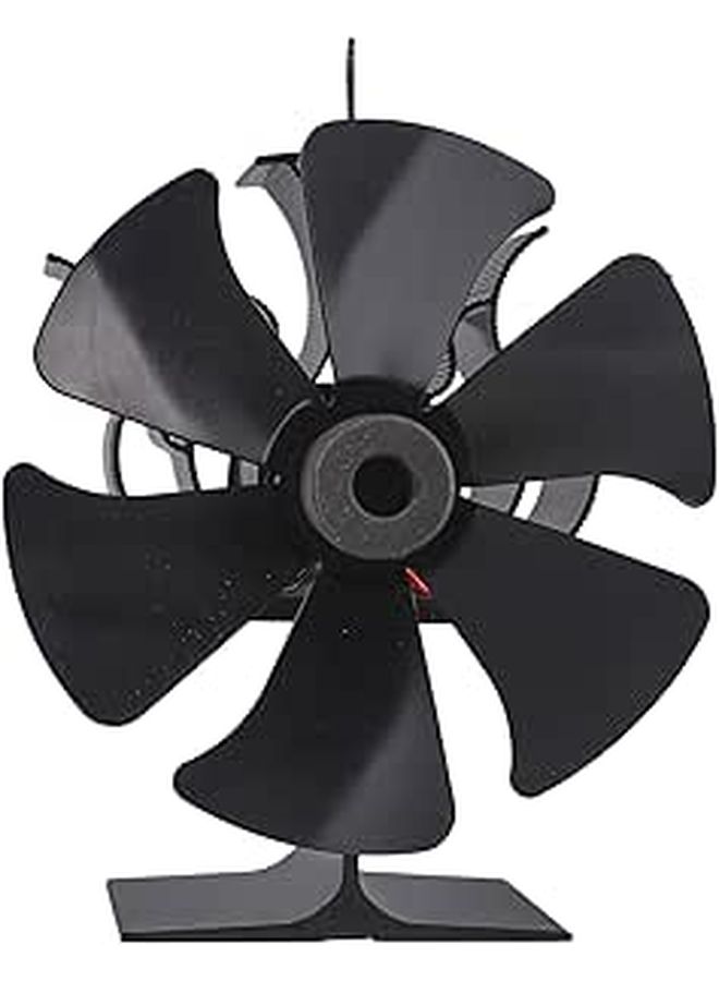 Aluminum Heat Powered Stove Fan 6 Blade Silent Eco Friendly Air Circulator - Image 1