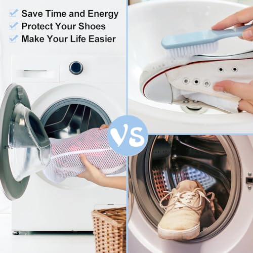 Vivifying Shoe Washing Machine Bag, 2 Pack Honeycomb Mesh Laundry Bag with Zipper for Sneakers, Running Shoes, Sock, Bras, Delicates and Toys - Image 5