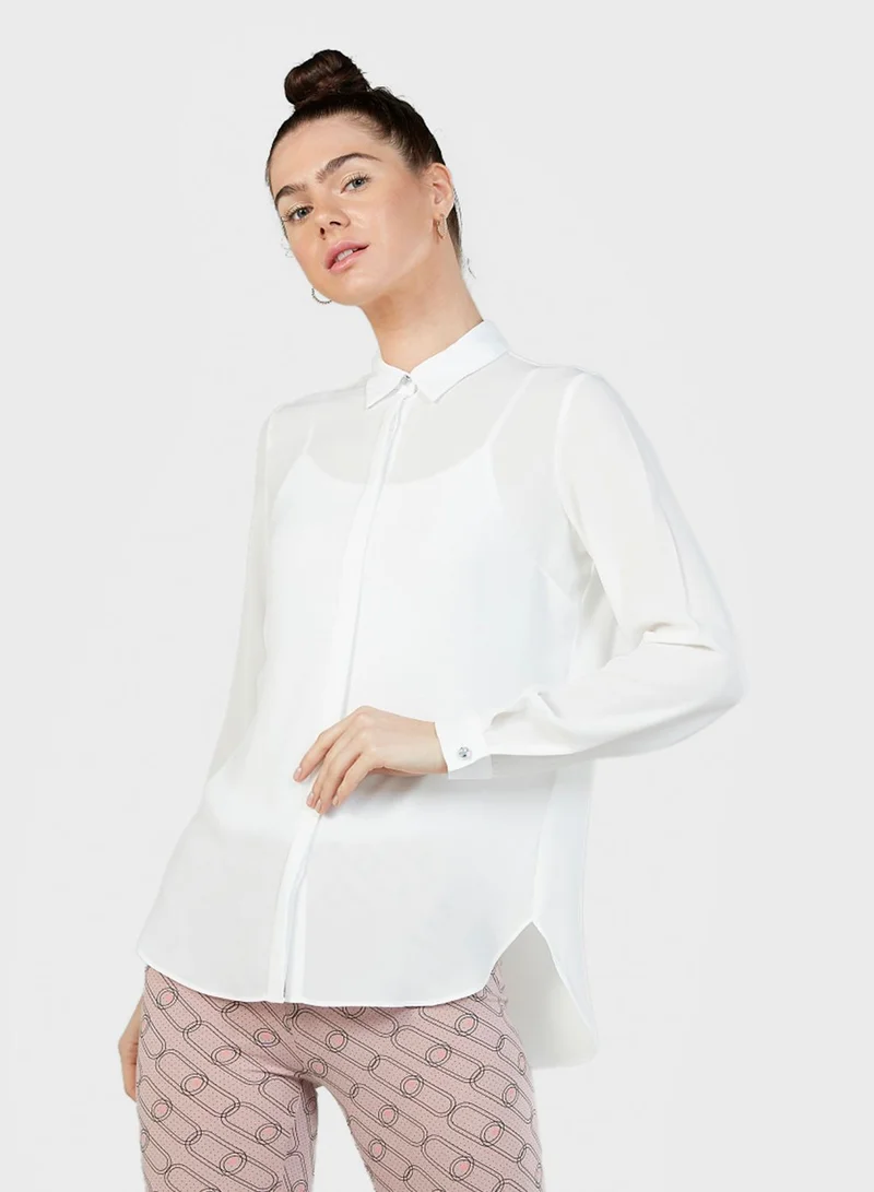 Iconic Button Down Sheer Shirt