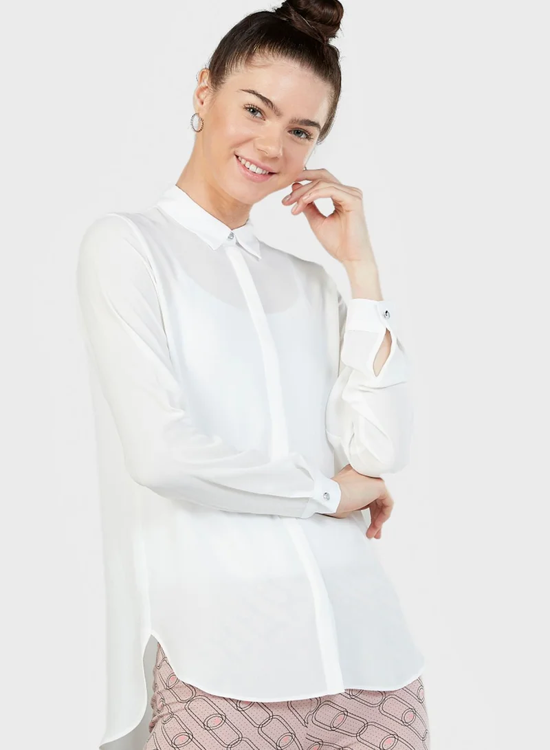 Iconic Button Down Sheer Shirt