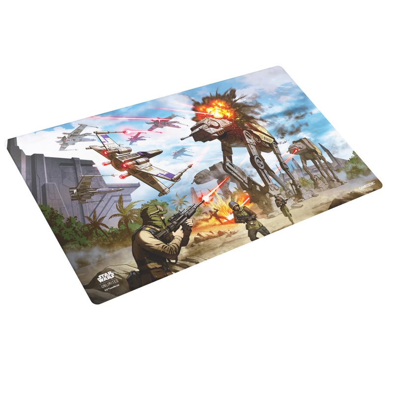Gamegenic Star Wars Unlimited Battle of Scarif Game MAT Officially Licensed FullColor Printed Playmat SlipResistant 24 by 14 Rubber Mat Compatible with TCGs LCGs Made by Gamegenic - Image 3
