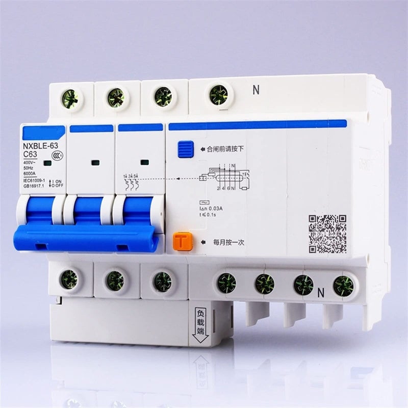 NXBLE 63 3P Plus N 63A Electromagnetic Release Type C Overload Circuit Breaker - Image 3