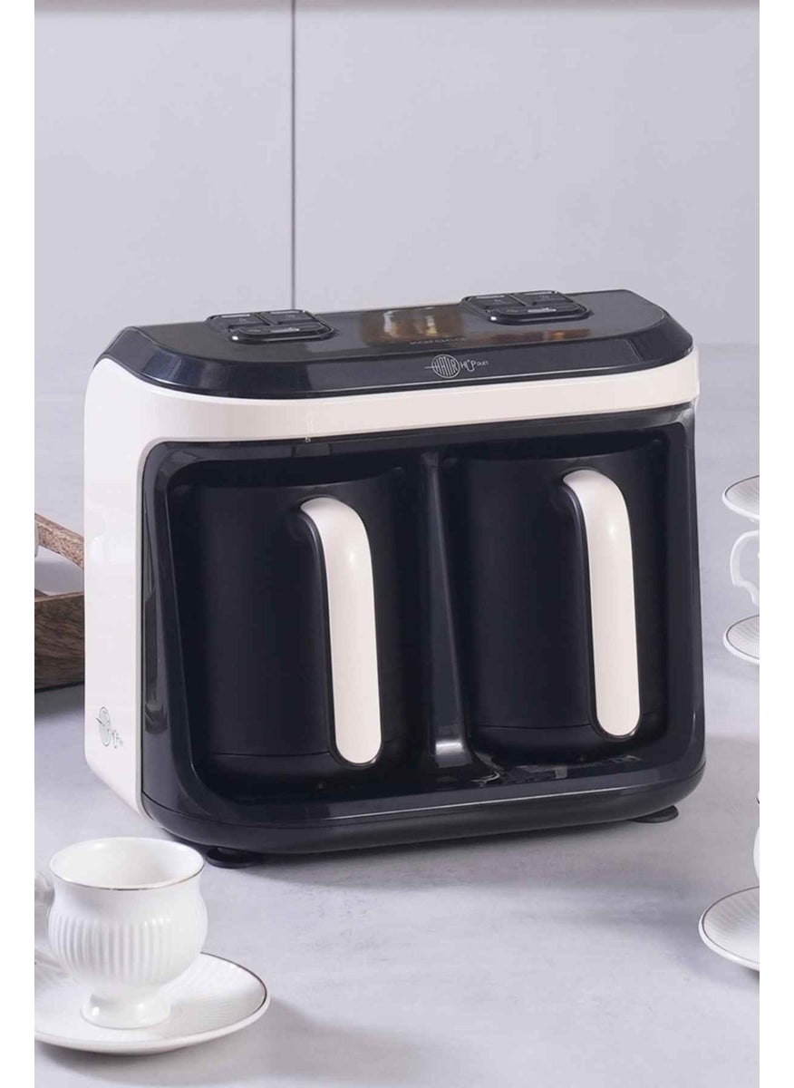 Karaca Hatır Hüp Duet Aroma Turkish Coffee Machine Cream 10 Cup Capacity  - Image 1