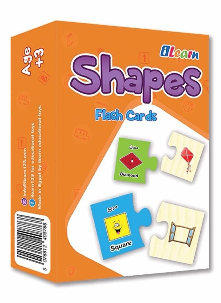iLearn Shapes Wodden Flash Card 