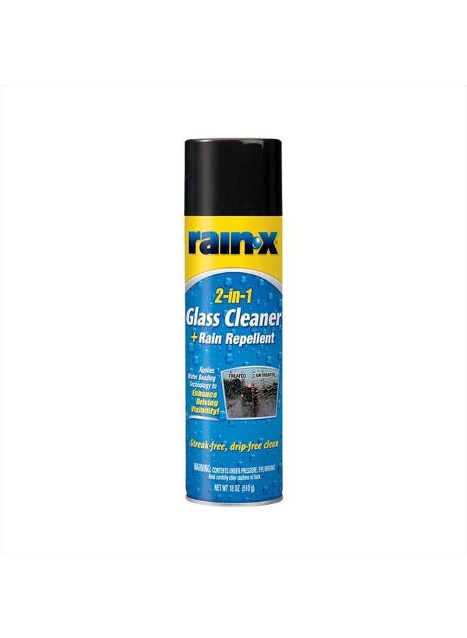 Rain-X 5080233 2-In-1 Glass Cleaner Plus Rain Repellent, 18 Ounce , BLUE  - Image 1