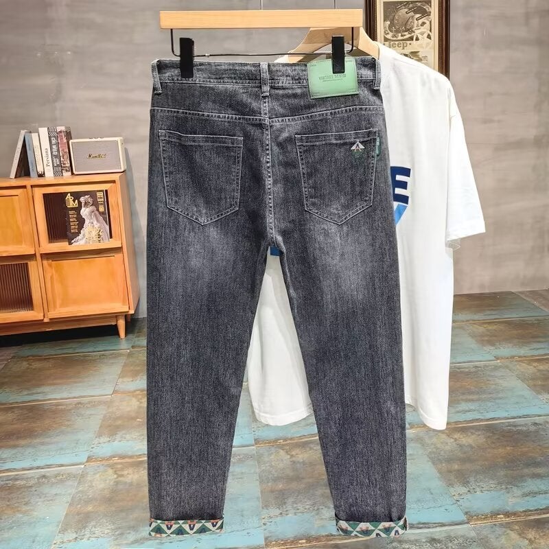 Unisex Classic Denim Jeans Loose Fit Daily Outdoor Wear - Image 1