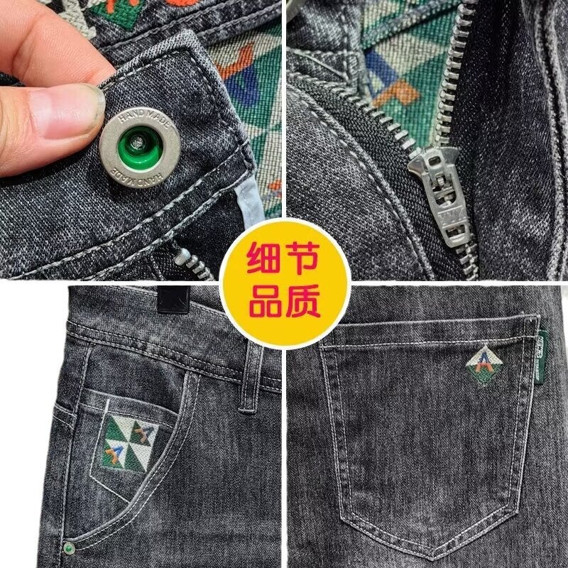 Unisex Classic Denim Jeans Loose Fit Daily Outdoor Wear - Image 4