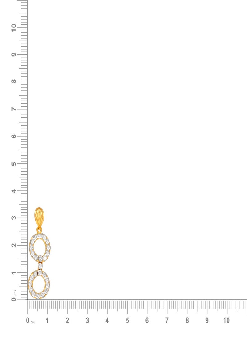 Malabar Gold and Diamonds 22 Carat 916 Purity Two Tone Gold Pendant PD4118910T For Women  - Image 5