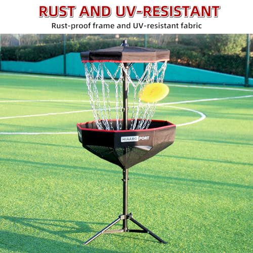HIAARO PDGA Approved - HIAARO Portable Disc Golf Basket with 16 Heavy Duty Chains, Foldable Disc Golf Target with Carry Bag for Practice - Image 4