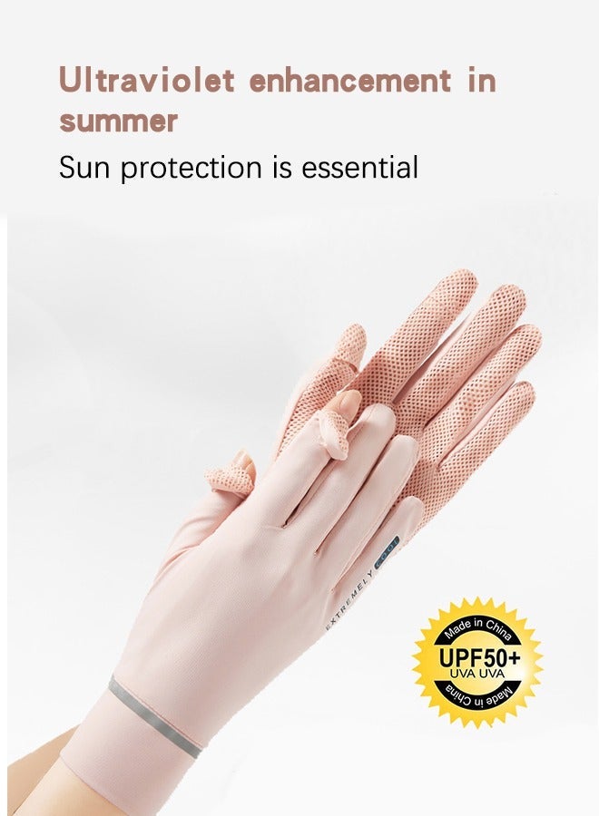 GROIC Women Sunblock Gloves Non Slip UV Sunscreen Protection Touchscreen Driving for Women, Summer Gloves, Outdoor Equipment - Image 2