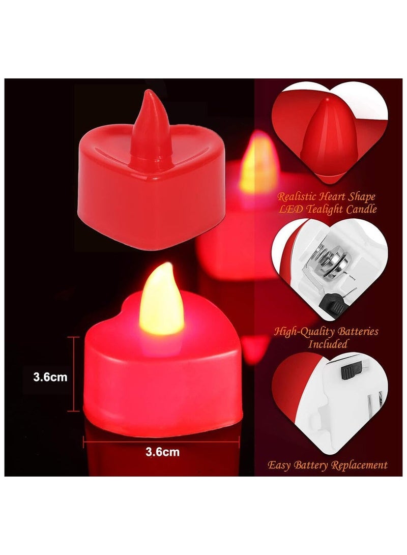 Generic 24 Pieces LED Tea Lights Candles, Romantic Decorations Special Night Set for Romantic Night, Valentine's Day, Wedding Anniversary or Table Décor  - Image 3