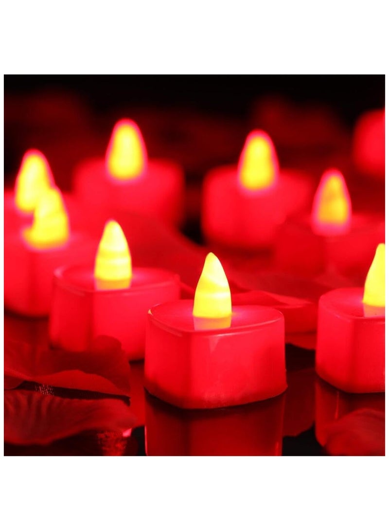 Generic 24 Pieces LED Tea Lights Candles, Romantic Decorations Special Night Set for Romantic Night, Valentine's Day, Wedding Anniversary or Table Décor  - Image 2
