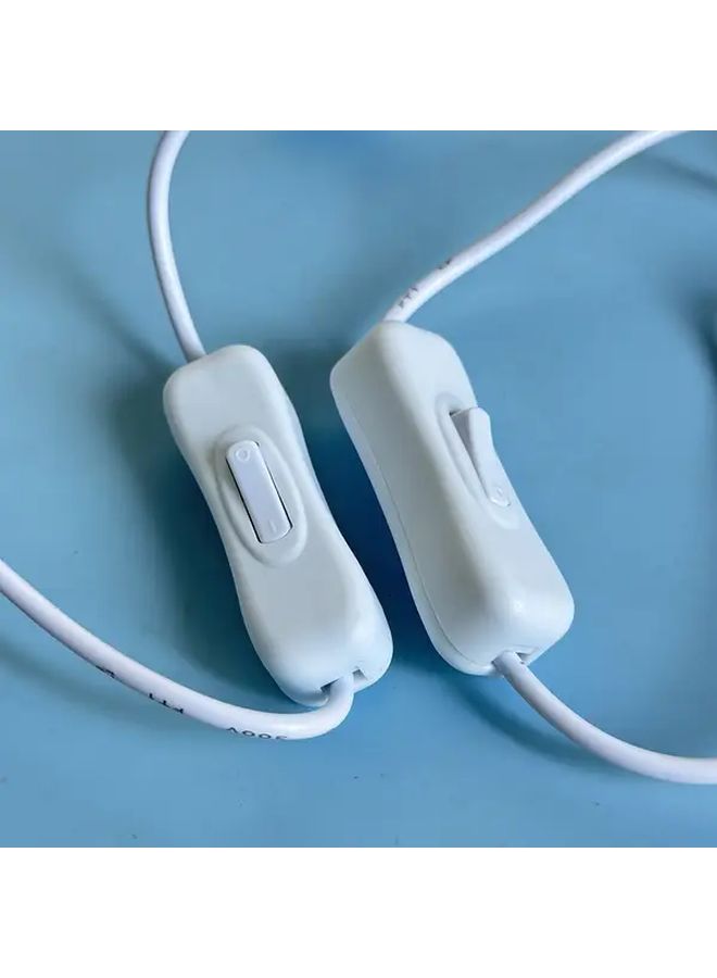 كابل تمديد USB أسود 2 متر مع مفتاح تشغيل وإيقاف من ذكر إلى أنثى 2 قطعة - Image 4