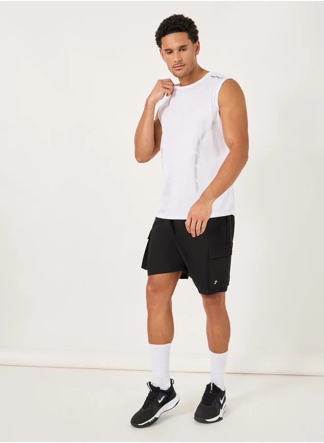 Styli Regular Fit Woven 7inch Cargo Athleisure Shorts