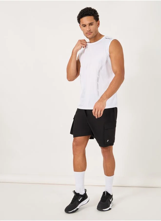 ستايلي Styli Regular Fit Woven 7inch Cargo Athleisure Shorts