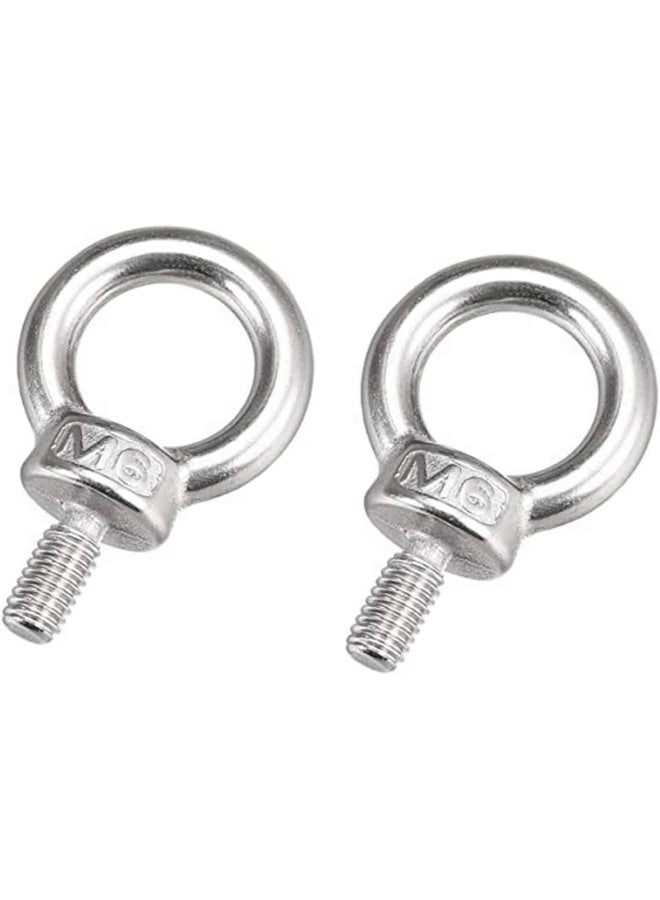 Royal Apex 2Pcs Gi Lifting Ring Eye Bolts Male Thread Screw For Lifting Equipment Binding Rope Etc 6Mm  - Image 1