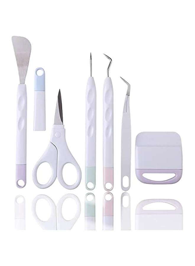 RYNX Craft Essential Vinyl ing Tools Set for Cricut Silhouette Siser Oracal 631 651 751  6 Kit Purple) - Image 1
