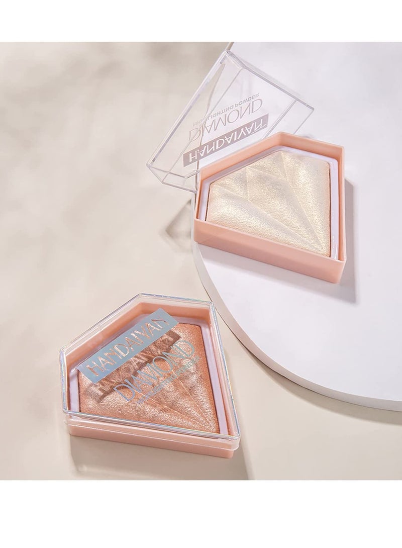 SYOSI Face Glitter Blush Pink Shimmer Highlighter Blusher Powder Makeup Cosmetics Facial Contour Corrector Shine Rouge #01  #04 - Image 2