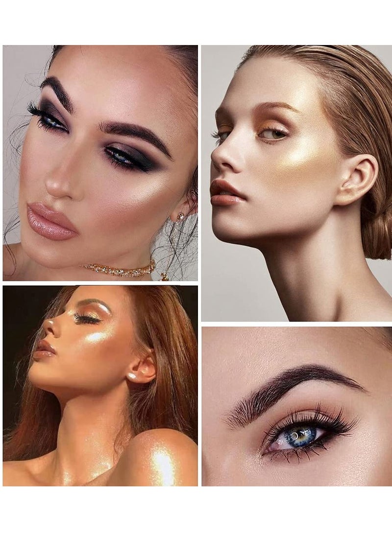 SYOSI Face Glitter Blush Pink Shimmer Highlighter Blusher Powder Makeup Cosmetics Facial Contour Corrector Shine Rouge #01  #04 - Image 3