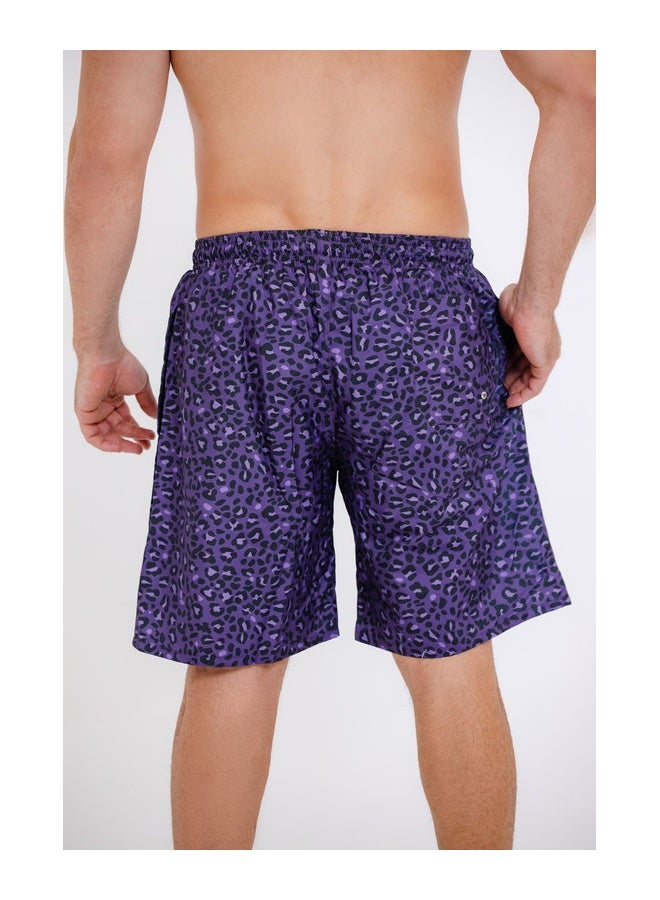 WHITE RABBIT Printed swim shorts with side pockets  - Image 3